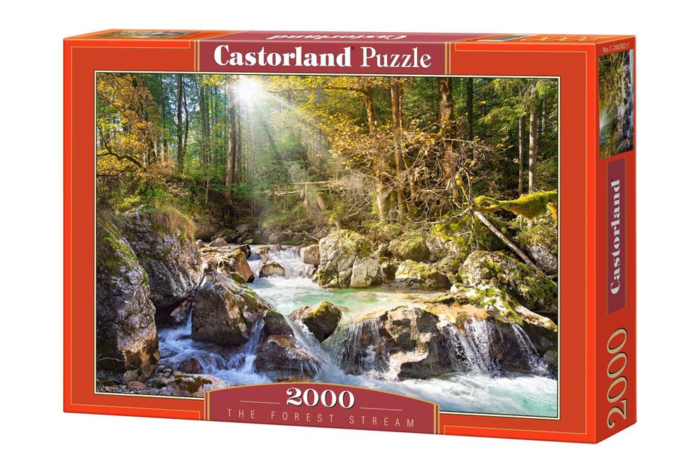 Xếp hình puzzle Sunny forest stream 2000 mảnh CASTORLAND C-200382