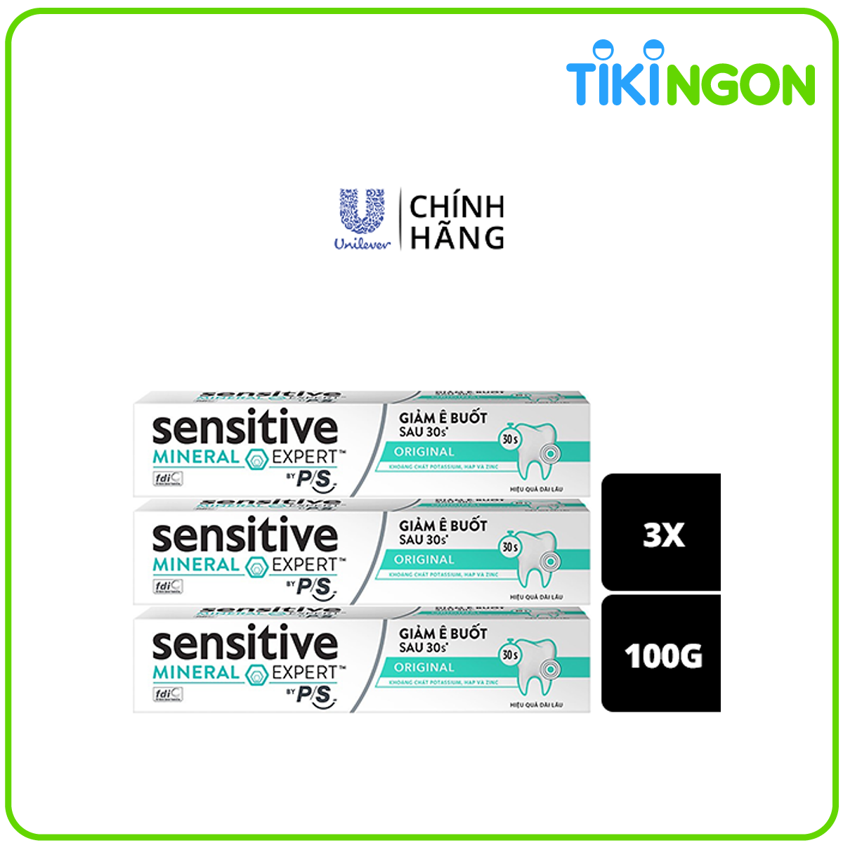 Combo 3 Kem Đánh Răng Sensitive Expert By P/S Original Chăm Sóc Chuyên Sâu 100g