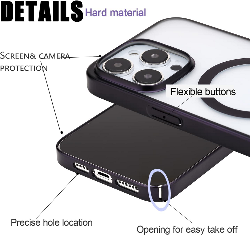 Ốp lưng chống sốc viền crom cho iPhone 14 Pro Max hỗ trợ sạc Maqsafe hiệu DEVIA Glimmer Series - hàng nhập khẩu