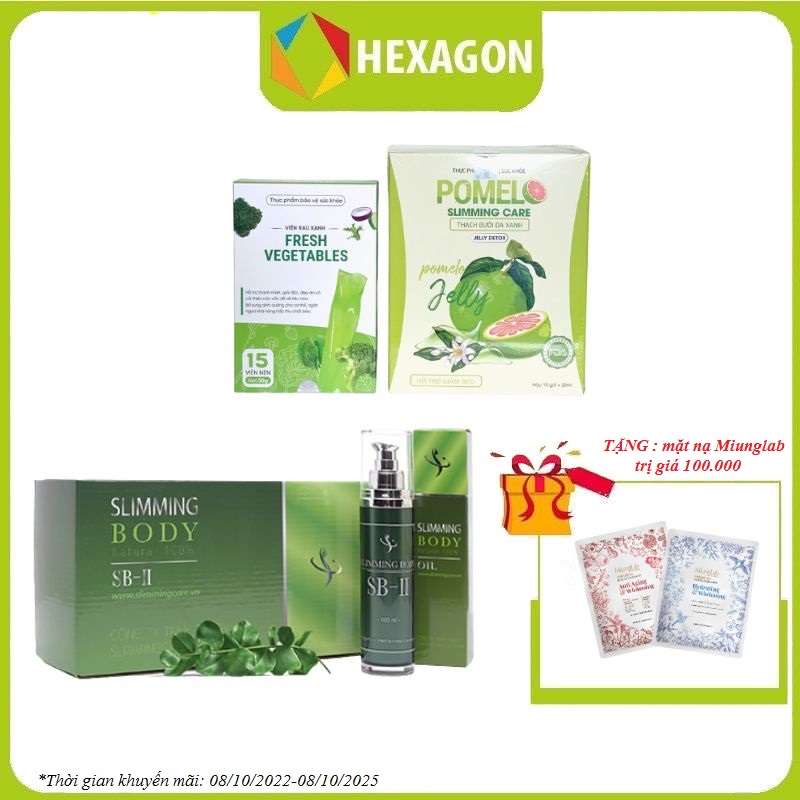 Combo Bộ Ủ Nóng Tan Mỡ SLIMMING BODY 2 hỗ trợ giảm mỡ Bụng Đùi và Thạch bưởi da xanh Pomelo Slimming Care hỗ trợ giảm cân an toàn