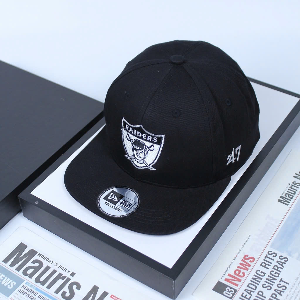 Nón hiphop, mũ snapback Raider phối vải kaki form chuẩn thời trang cao cấp