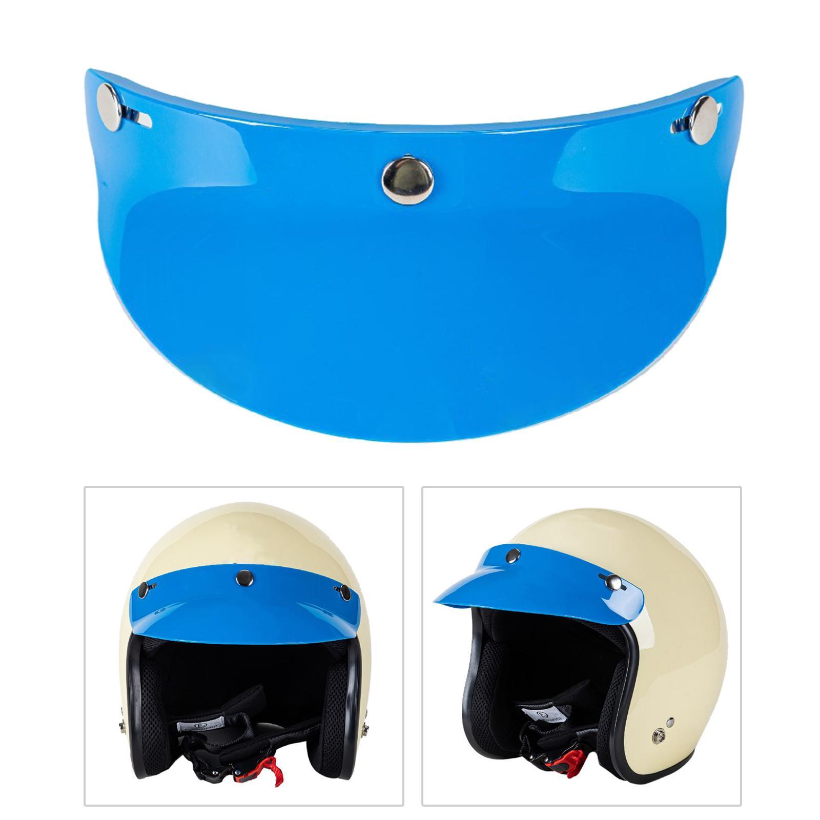 3-Snap Motorcycle  Visor Peak Open  Protector Dark Blue