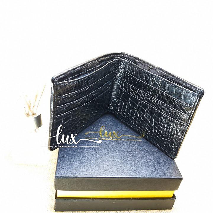 Ví Nam Da cá sấu LuxLeather LM2011 Hai mặt - Kiểu ngang - Da Gai Đuôi