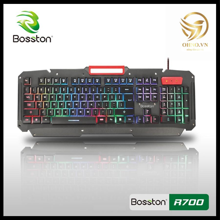 Bàn Phím Có Dây Gaming bosston R700 Bàn Phím Máy Tính Chơi Game Đèn Led Giả Cơ hàng chính hãng