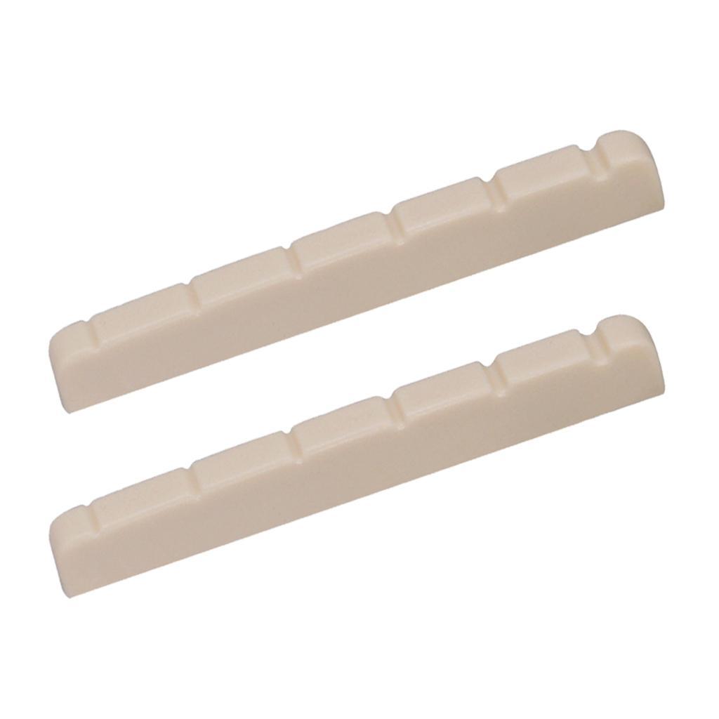 2x 2 Pack 6 String Electric Guitar Nut Slotted for ST TL Style Guitar Replacement