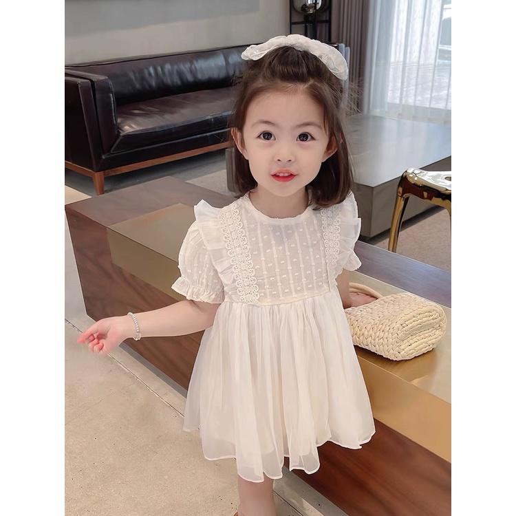 Váy ren đầm công chúa cho bé bé gái