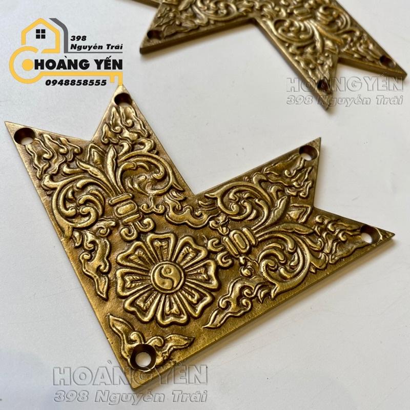Ke góc bằng đồng trang trí cửa, tủ G10 , Ke đồng cửa, ke vuống bằng đồng KT: 10x10x6cm và 20x20x6cm