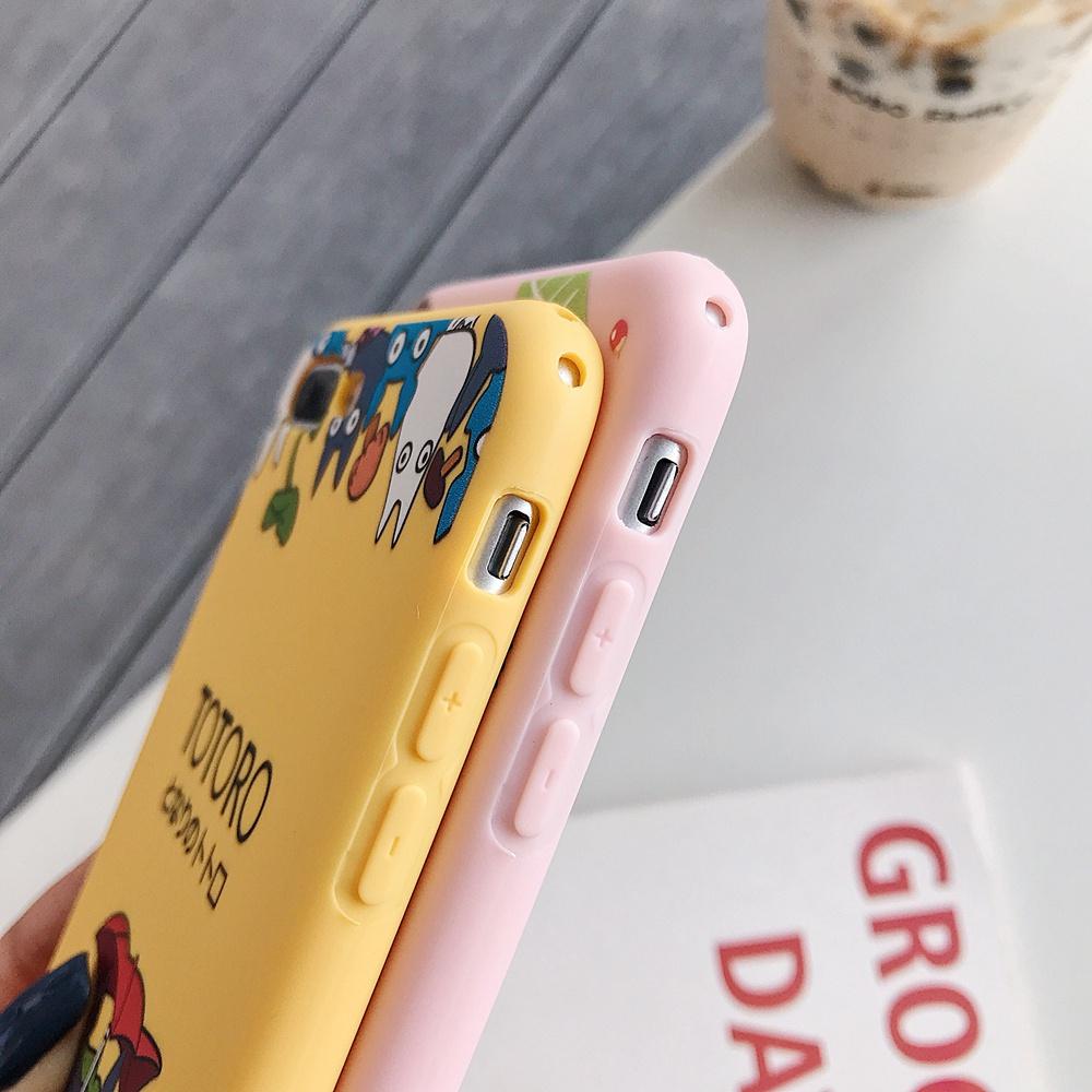 Case IPhone 11 7plus 8plus 12Pro Max X Xs Max XR 12 12pro 6 6s 6plus 6Splus Fashion Totoro Phone Case Cartoon AirBag Anti-knock Transparent Soft Phone Case