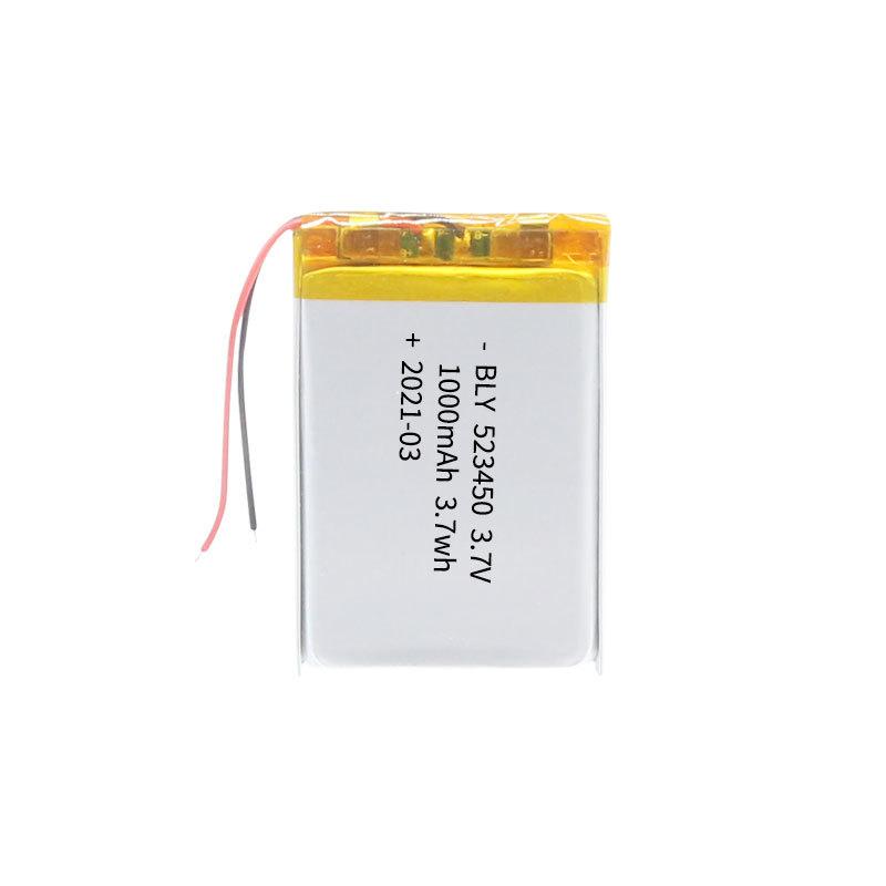 2 chiếc 1000mAh 3.7V 523450 Pin sạc Lithium Polymer Pin Li-ion cho điện thoại thông minh GPS DVD MP4 MP5 Đèn Led Lipo Cell