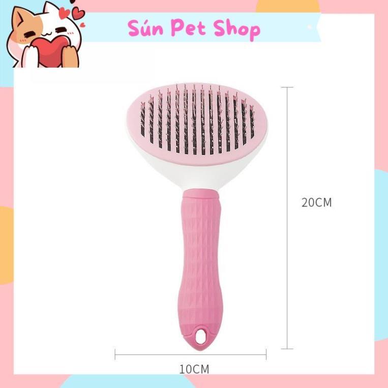 Lược chải lông có nút bấm nhả lông cho thú cưng