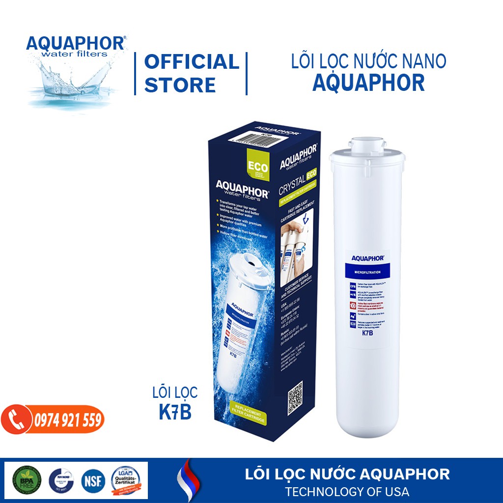 Lõi lọc nước số 3 lõi K7B máy bình lọc nước Aquaphor máy bình lọc nước Nano của Mỹ