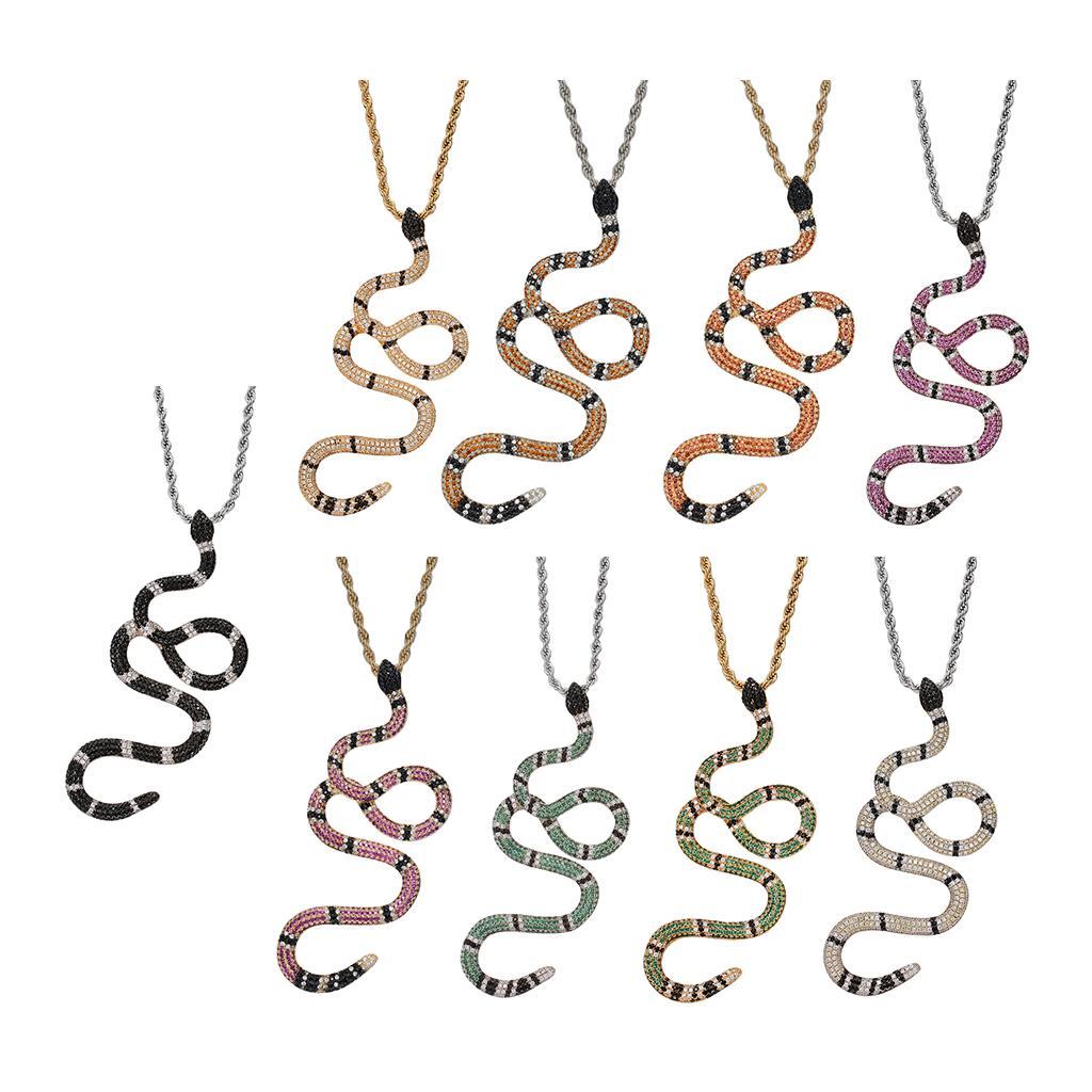 Rapper Essentials-Snake Shape Pendant Necklace-Personality