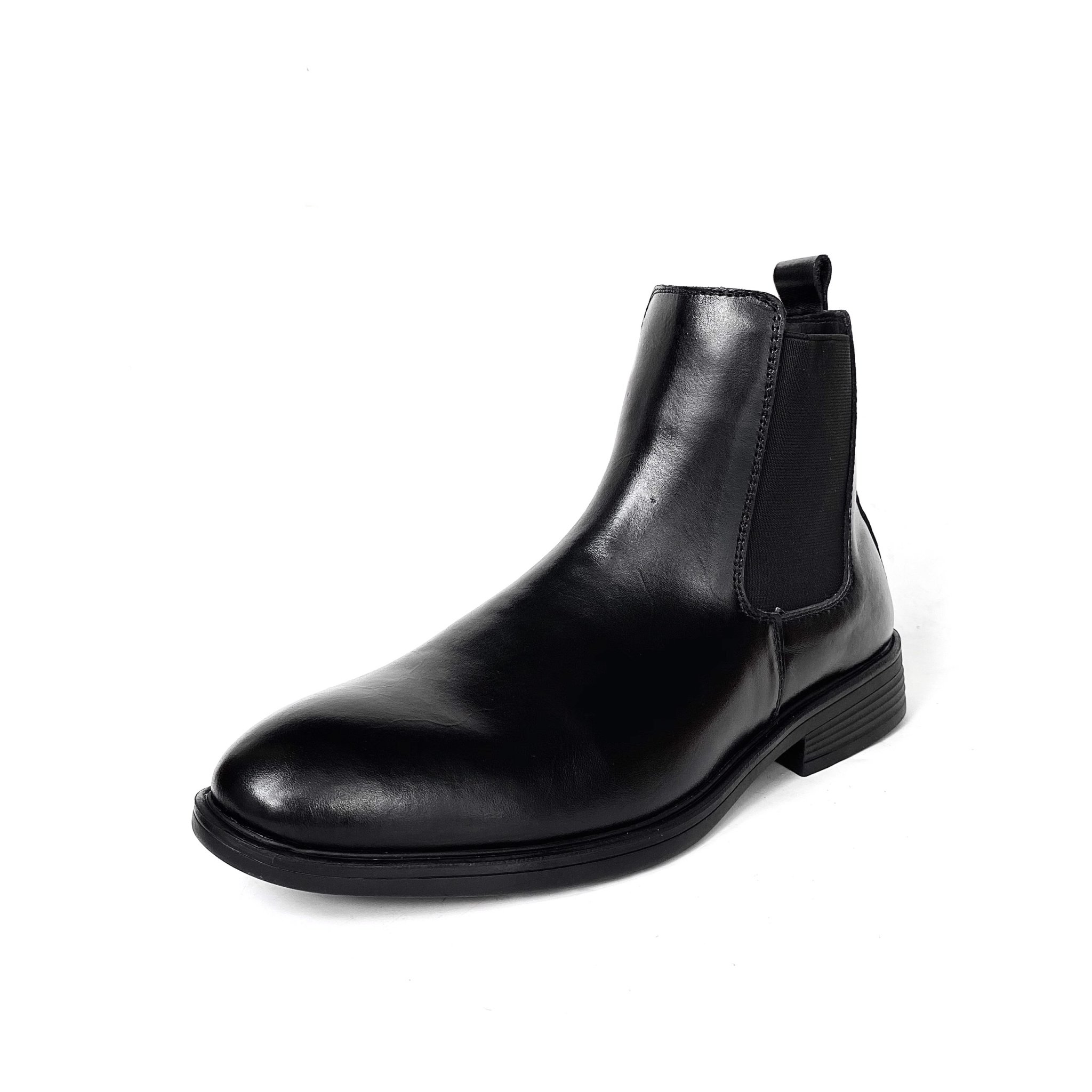 Giày Chelsea Boots Nam Da Trơn Màu Đen TEFOSS HN601 Cao Cổ Da Thật Cao Cấp Size 38-43