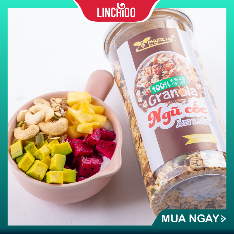 Ngũ cốc ăn kiêng granola sấy không đường được mix 11 loại Hạt &amp; Quả dinh dưỡng EAT CLEAN