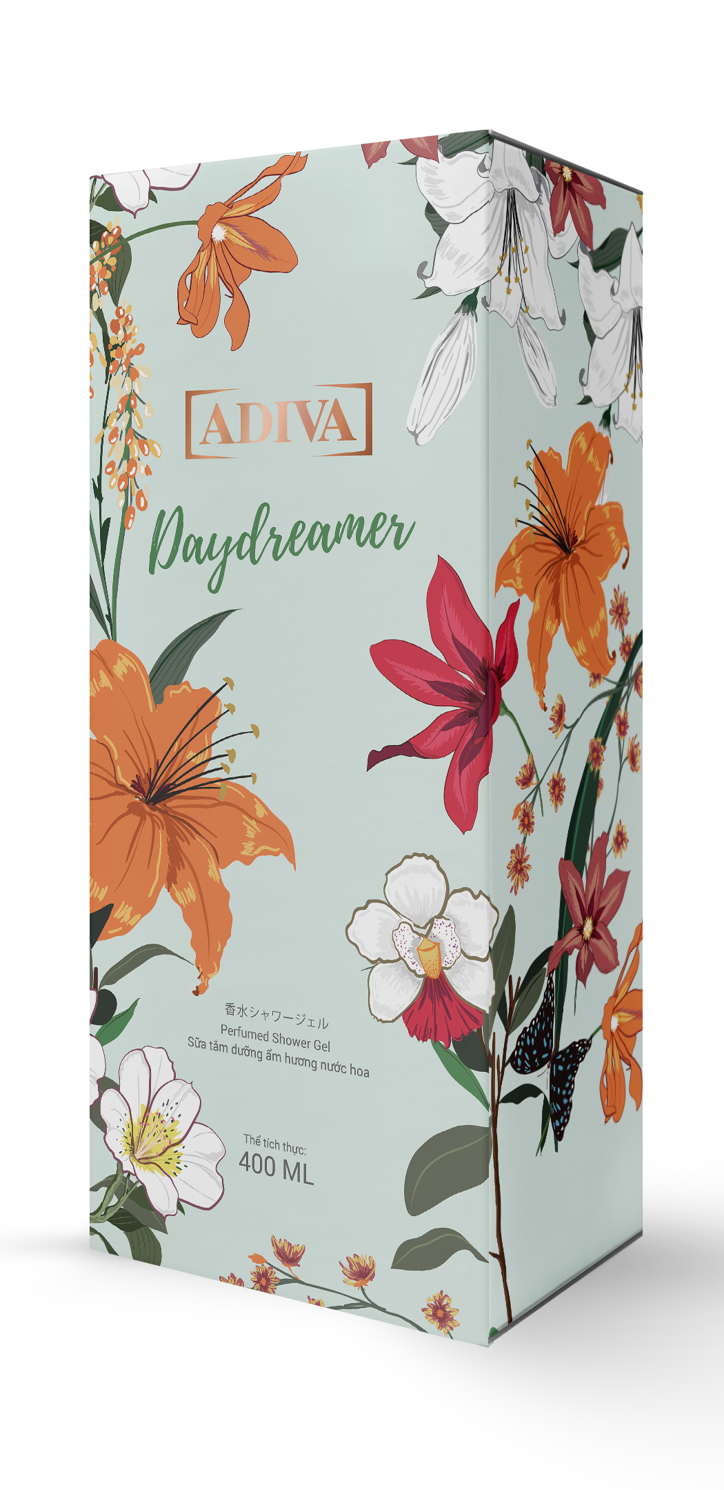 Combo 2 Chai Sữa Tắm Dưỡng Ẩm Hương Nước Hoa Adiva Day Dreamer (400ml/Chai)