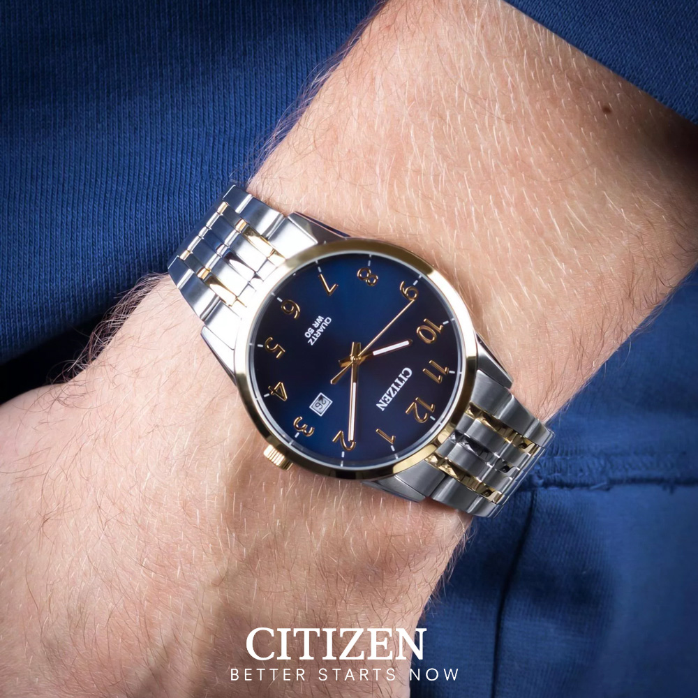 Đồng Hồ Nam Citizen Dây Thép Không Gỉ BI5007-53L - Mặt Xanh (39mm)