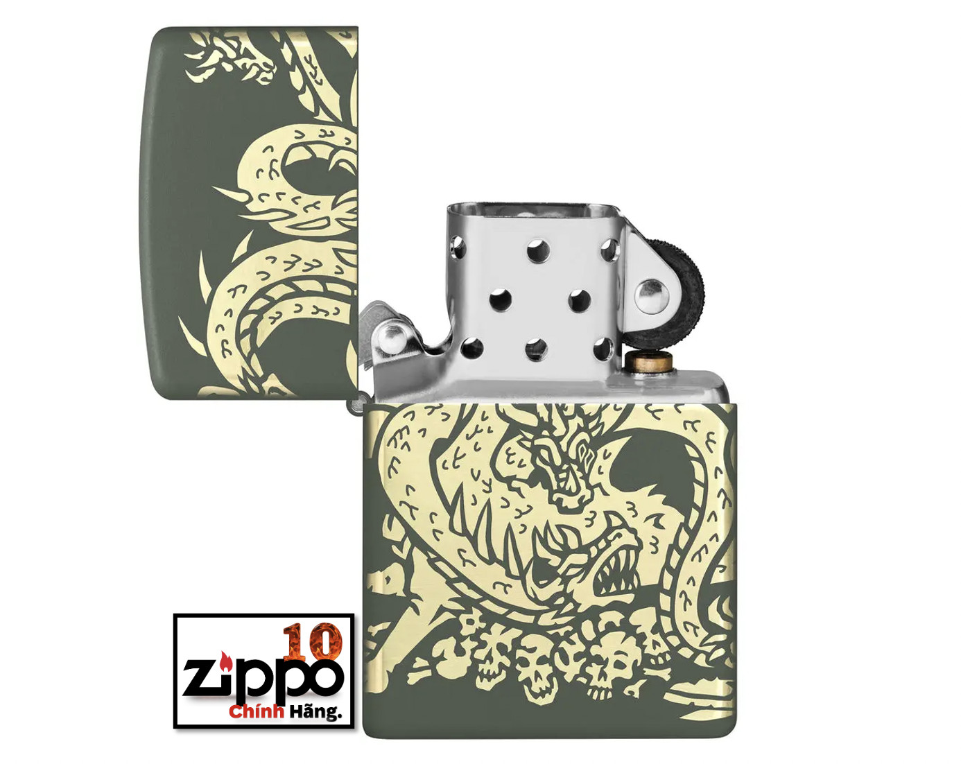 Bật lửa ZIPPO 48907 Dragon Design - Chính hãng 100%