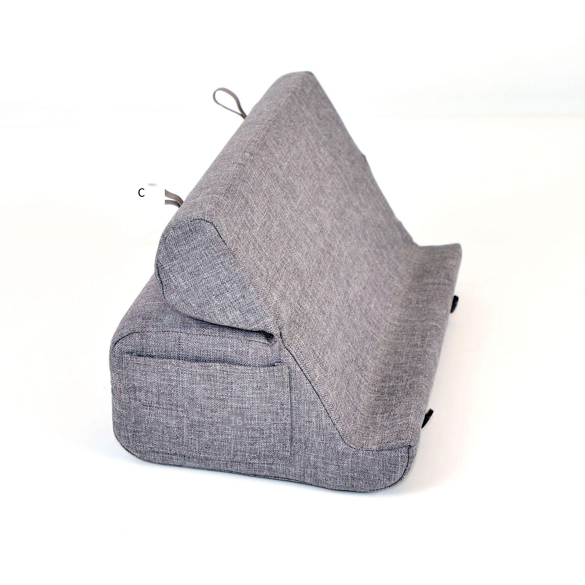 Phong cách mới nhất có thể gập lại lười đọc canvas khung gối khung máy tính bảng gối máy tính bảng điện thoại di động đế đa chức năng gối hình tam giác