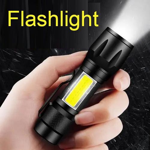 Đèn Pin LED Mini 3 Chế Độ Chống Thấm Nước Có Thể Sạc Lại Bằng Cổng USB Tiện Lợi