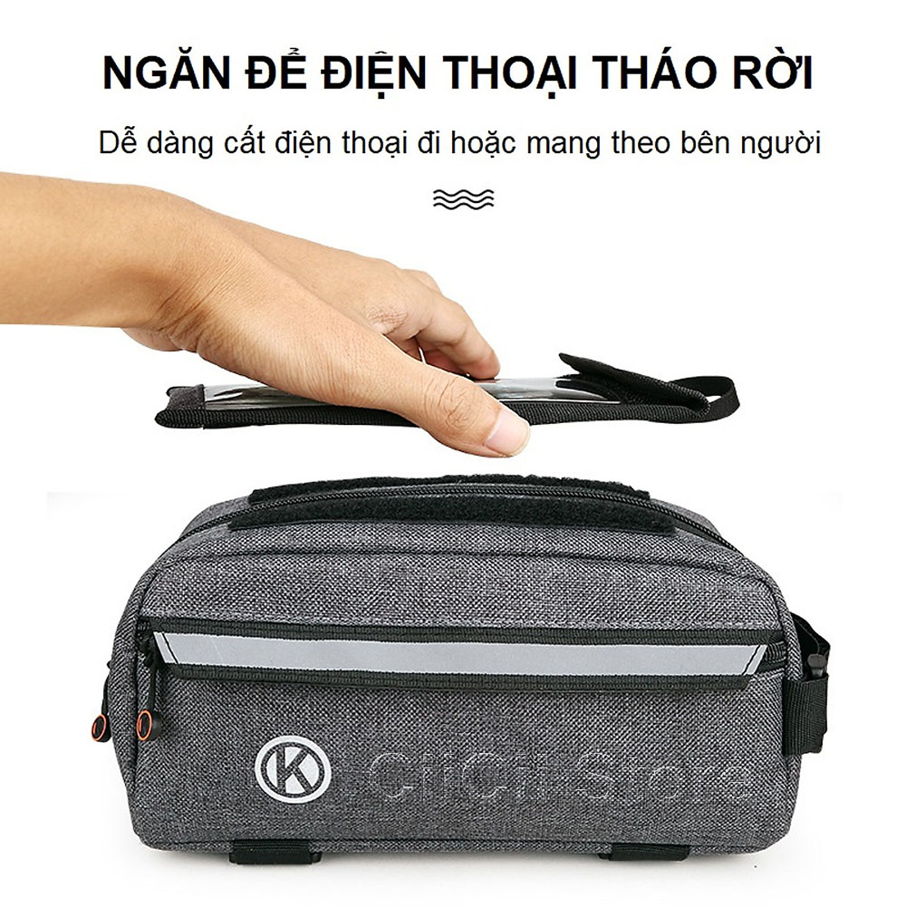 Túi Treo Xe Đạp Thể Thao Địa Hình, Túi Đựng Điện Thoại 6.4 Inch - Hàng Nhập Khẩu