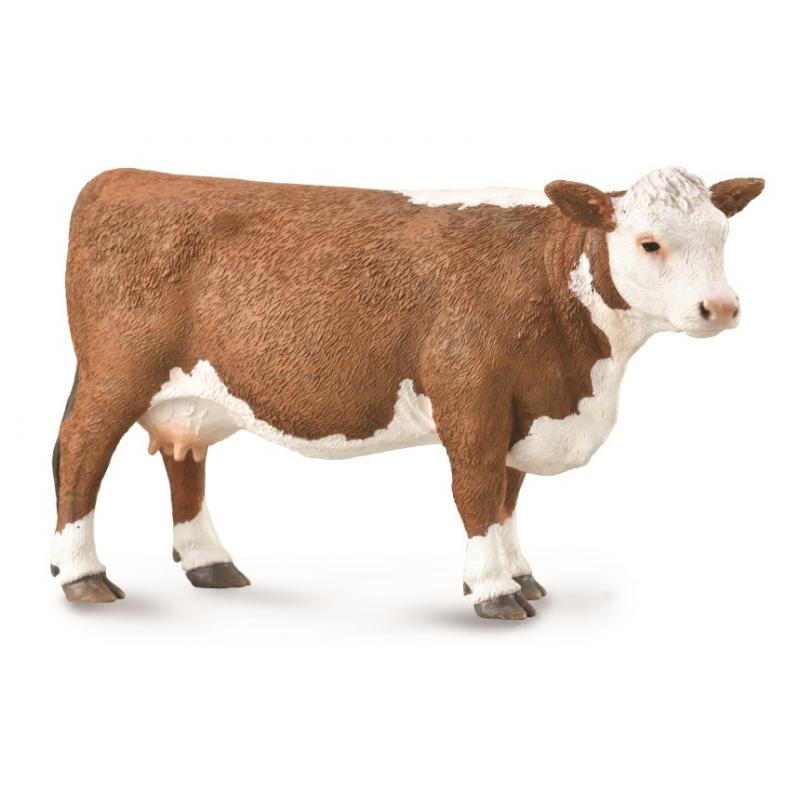 Mô hình thu nhỏ: Bò Hereford mẹ - Hereford Cow , hiệu: CollectA, mã HS 9650190 - Chất liệu an toàn cho trẻ - Hàng chính hãng