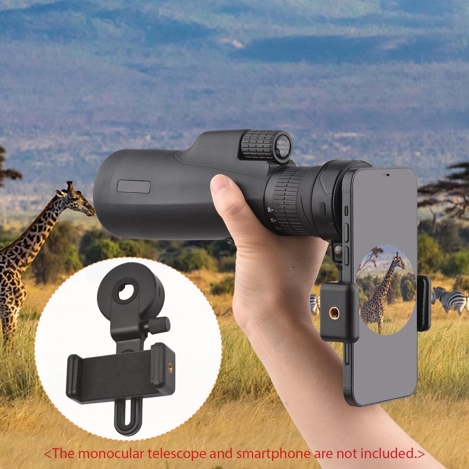 Telescope Phone Adapter Universal Smartphone Mount for Binoculars Monocular Microscope Spotting Scope Telescope