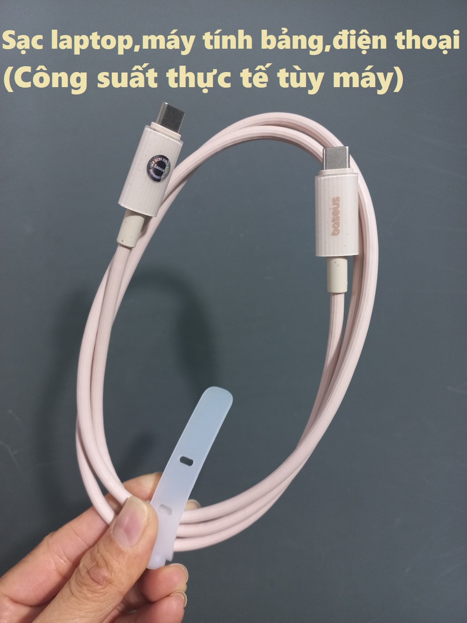 Dây sạc nhanh 2 đầu type C 100W cho laptop macbook vật liệu thiên nhiên siêu bền Baseus Habitat CB000060_ Hàng chính hãng