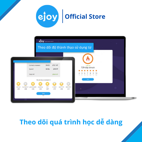 Gói học Tiếng Anh eJOY 12 tháng - truy cập không giới hạn các sản phẩm của eJOY để học tiếng Anh