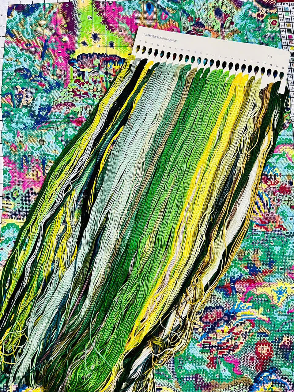 Tranh thêu kín Hoa bỉ ngạn E258, kt 60 x 80 cm