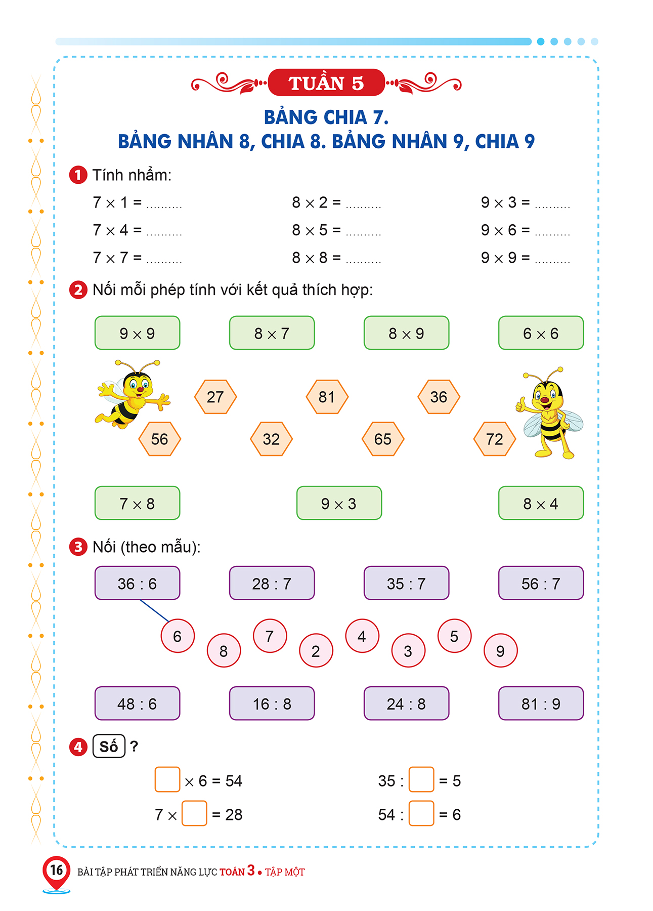 Bài tập phát triển năng lực Toán 3 Tập 1 (Bám sát SGK Kết Nối)