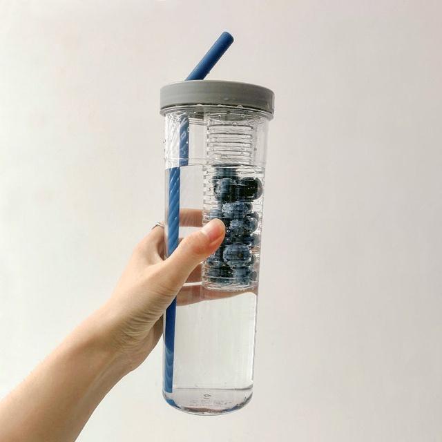 Cốc Uống Nước 800ml Dung Tích 800ml Có Ống Hút Tiện Dụng