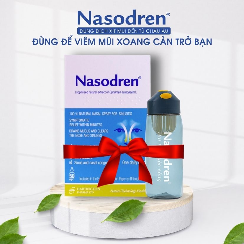 [MUA 1 TẶNG 1] Xịt giảm nhanh Viêm Xoang NASODREN - Giúp hỗ trợ chữa trị và cải thiện ngay tình trạng ngạt mũi, viêm mũi dị ứng, đau nhức đầu do Xoang cấp và mãn tính - hiệu quả cao, tiết kiệm chi phí - 100% thảo dược tự nhiên