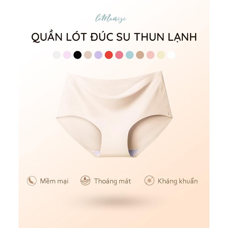 Hình ảnh Quần Lót Nữ Đúc Su LeMOMIZI cao cấp thun lạnh không đường may kháng khuẩn size M đến XXL (35-75kg) ds06