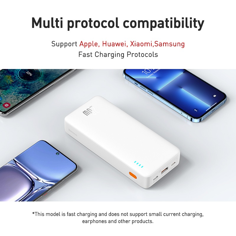 Sạc pin dự phòng Baseus Airpow Light Battery Fast Charging Power Bank 20000mAh 20W- Hàng chính hãng