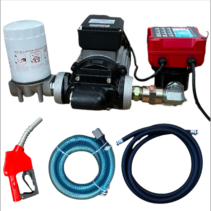 Bộ KIT bơm dầu diesel 220V 100 lít / phút đồng hồ điện tử định lượng