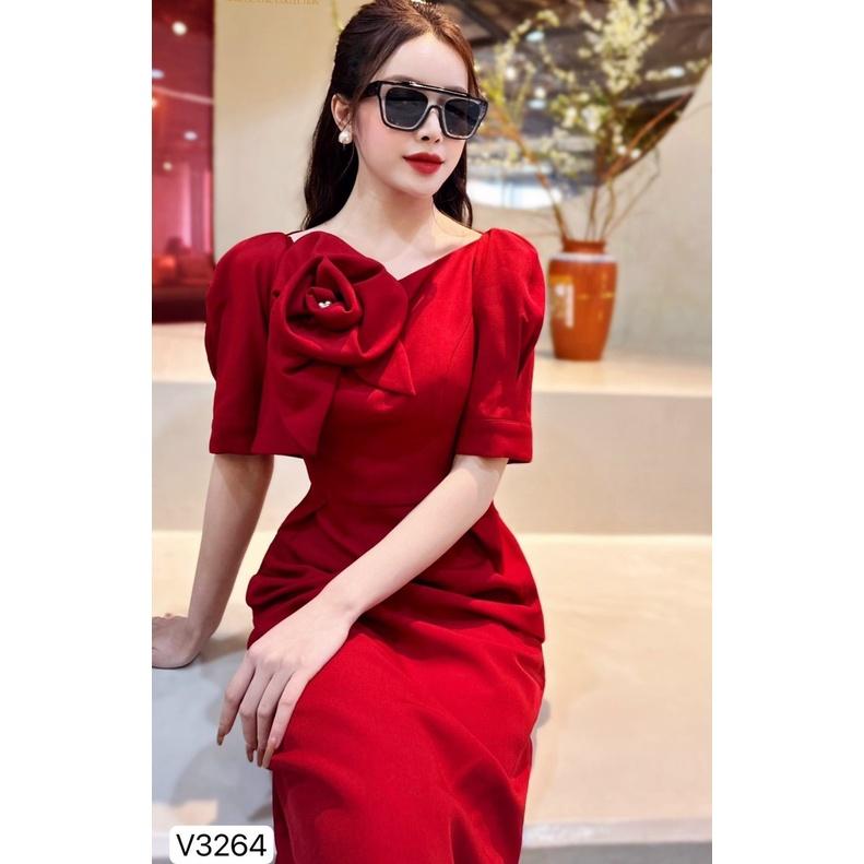 Đầm Thiết Kế Julia Dress Màu Đỏ Chất Liệu Vải Mango Mềm Mịn - Váy Thiết Kế Thanh Lịch Trẻ Trung