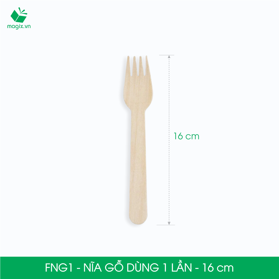 FNG1 - Combo 100 Nĩa gỗ dài 16 cm dùng 1 lần - Dĩa gỗ dài dùng 1 lần tiện lợi thân thiện môi trường