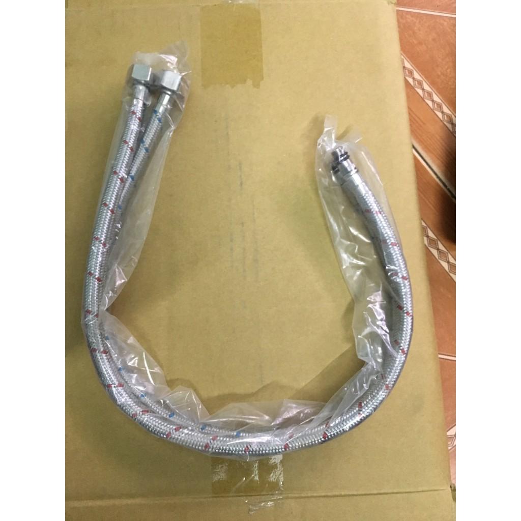 Dây cấp nước nóng - lạnh thép không gỉ dài 60 cm ,dùng cho chậu rửa chén,lavabo.