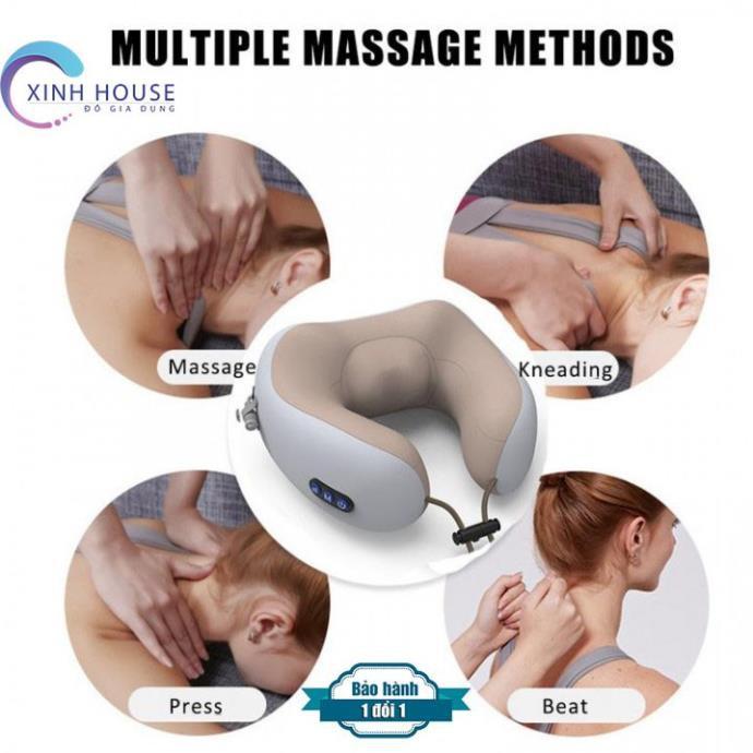Gối massage cổ chữ U - Hỗ trợ massaga cổ vai gáy hiệu quả