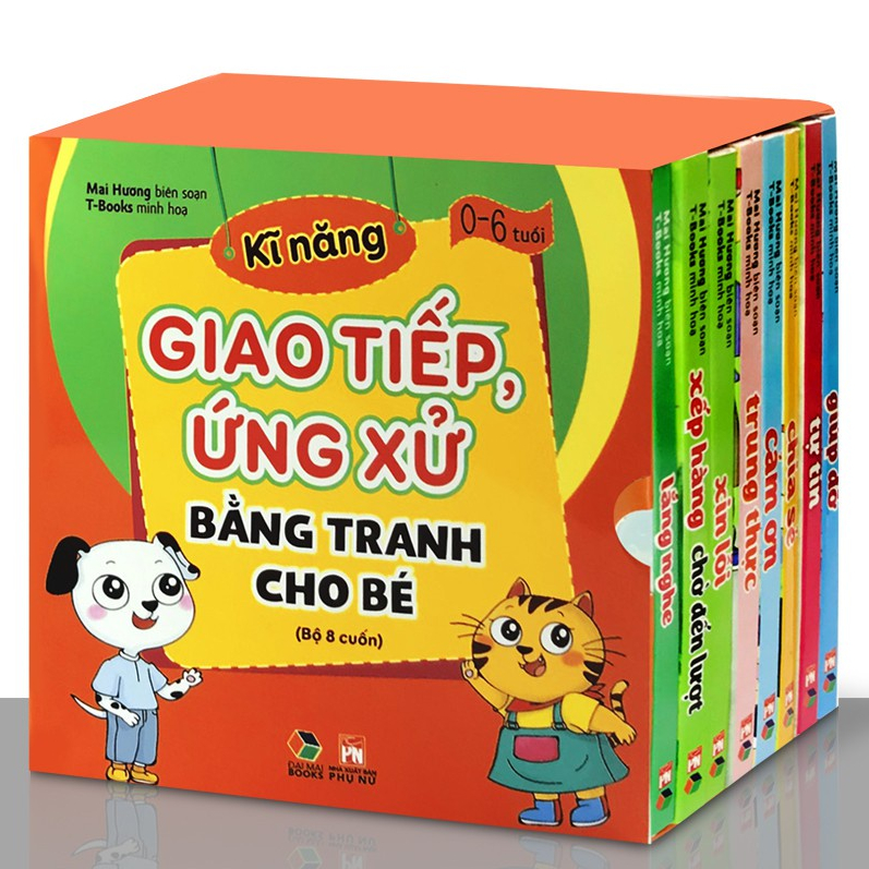 Sách - Kỹ Năng Giao Tiếp Ứng Xử Bằng Tranh Cho Bé - Bộ 8 Cuốn - MC