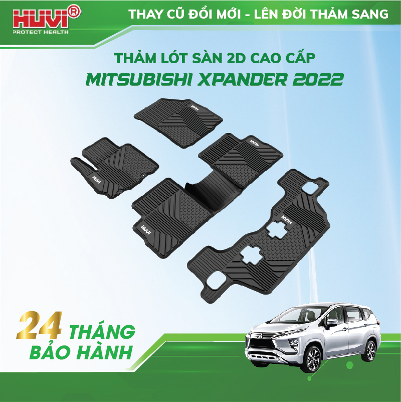 Thảm lót sàn ô tô Mitsubishi Xpander 2022 nhựa nguyên sinh TPE cao cấp không mùi