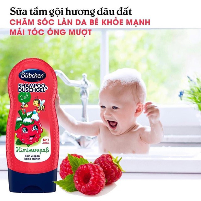 Sữa Tắm Gội Bubchen Hương Dâu Đất (230ml) - N