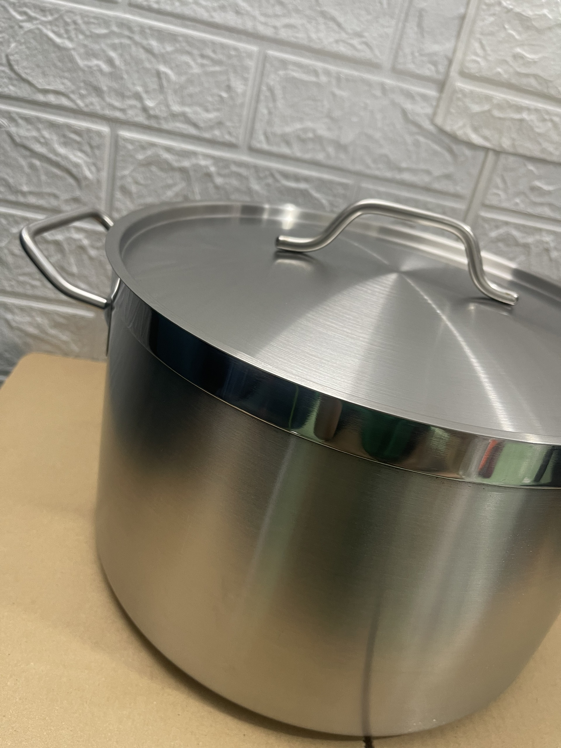 Nồi Inox 2 Quai Cao Cấp 3 Đáy _ Dung Tích: 9.8Lít _