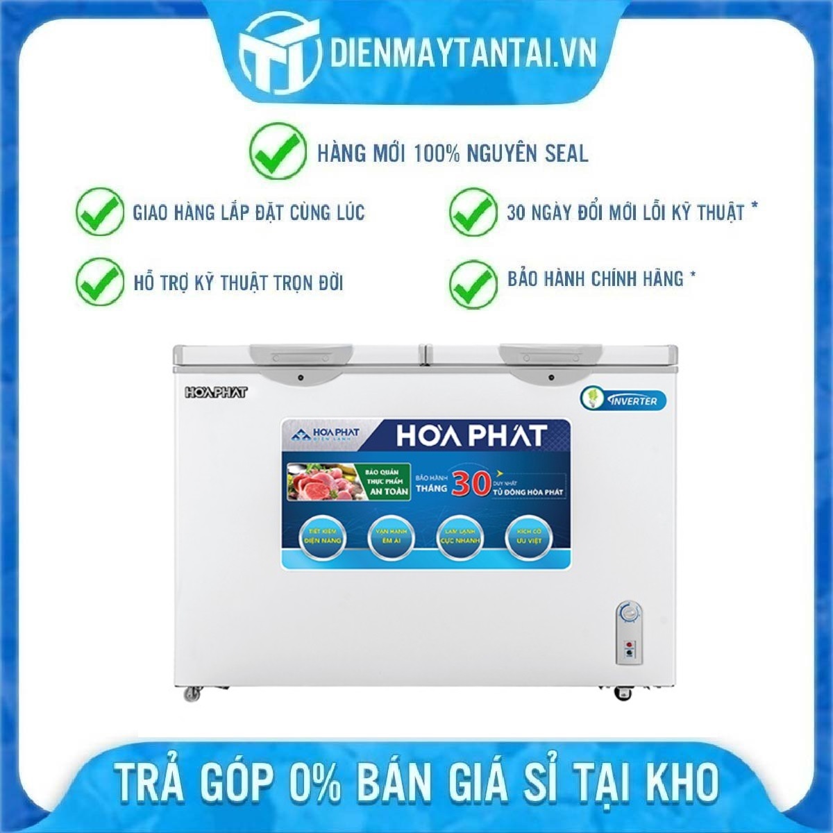 Hình ảnh Tủ đông Hòa Phát Inverter 205 lít HCFI 506S2Đ2 - Hàng Chính Hãng