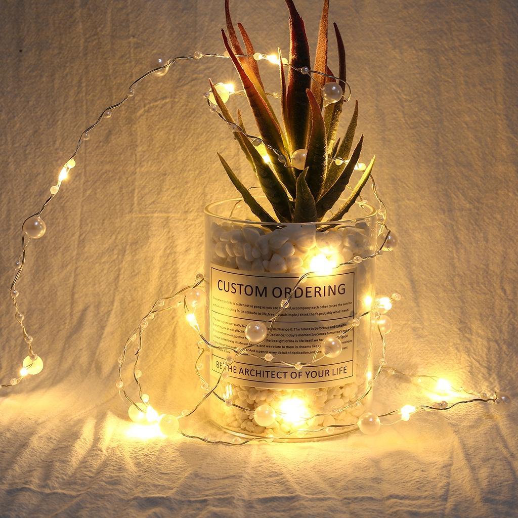 LED Fairy Lights Pearl LED String Lights Holiday Party Decorative Lights