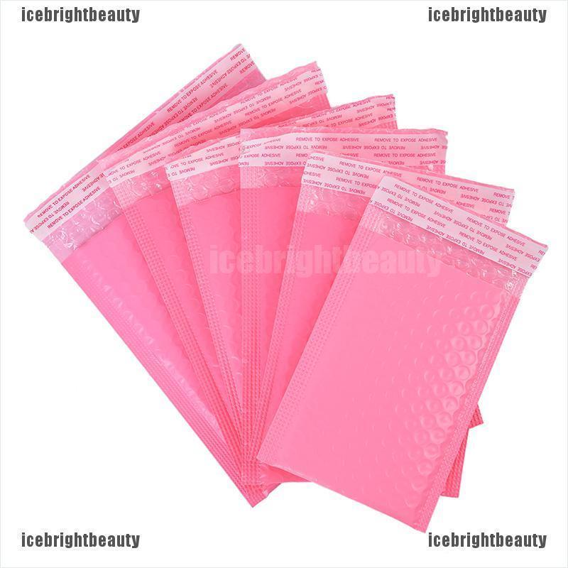 ICEB 10x Pink Bubble Bag Mailer Plastic Padded Envelope Shipping Bag Packaging