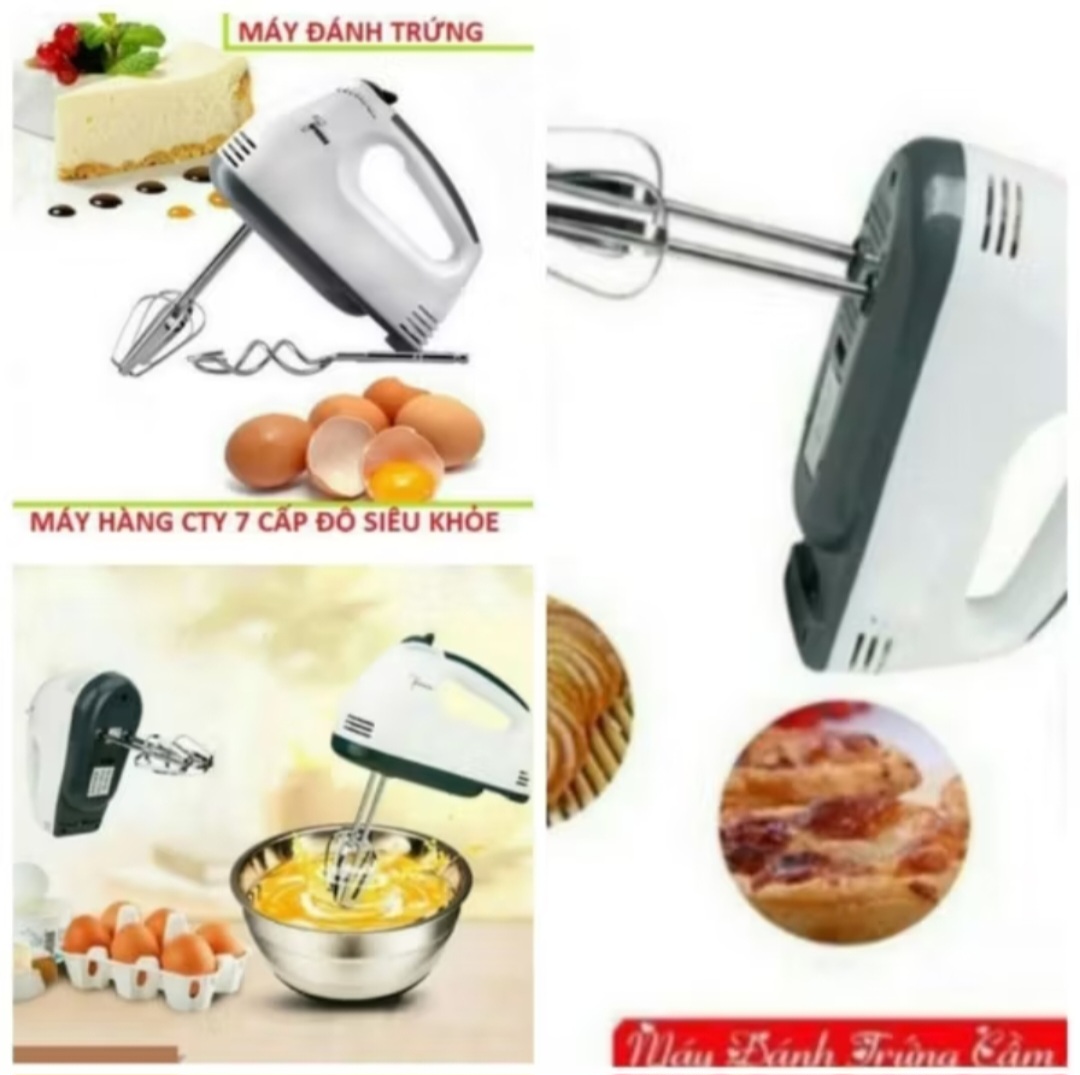 1 MÁY ĐÁNH TRỨNG TRỘN BỘT 7 CẤP ĐỘ SIÊU MẠNH