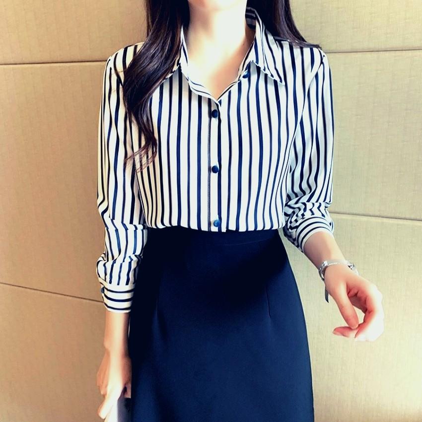 Áo Sơ Mi Nữ Dài Tay Kẻ Sọc Thời Trang Công Sở Thanh Lịch PONIVA Chất Liệu Mềm Mại Thấm Hút Mồ Hôi Tốt