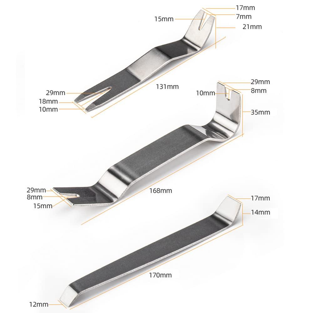 6PCS Thép không gỉ Công cụ triệt tiêu xe cho bộ điều khiển xe hơi ô tô xe hơi, bộ dụng cụ xóa mạnh, nhiệm vụ nặng nề