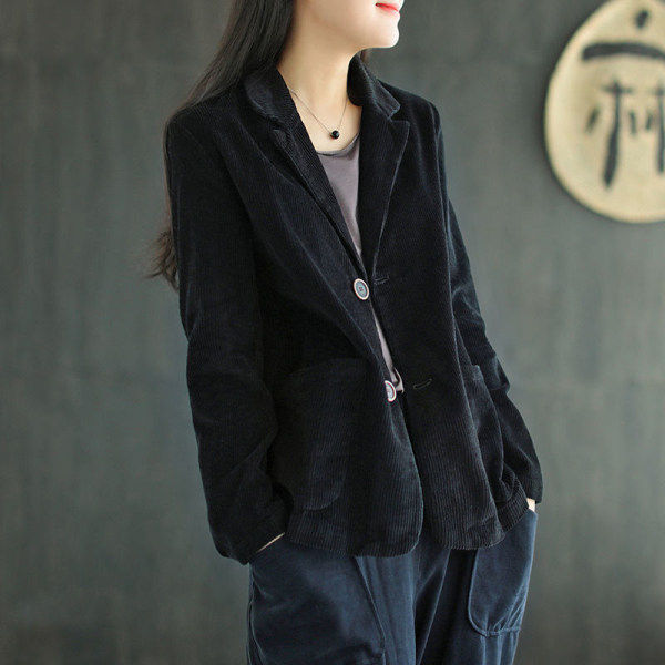 Áo khoác Blazer Nhung Tăm 2 lớp phong cách Hàn Quốc Haint Boutique Bz05